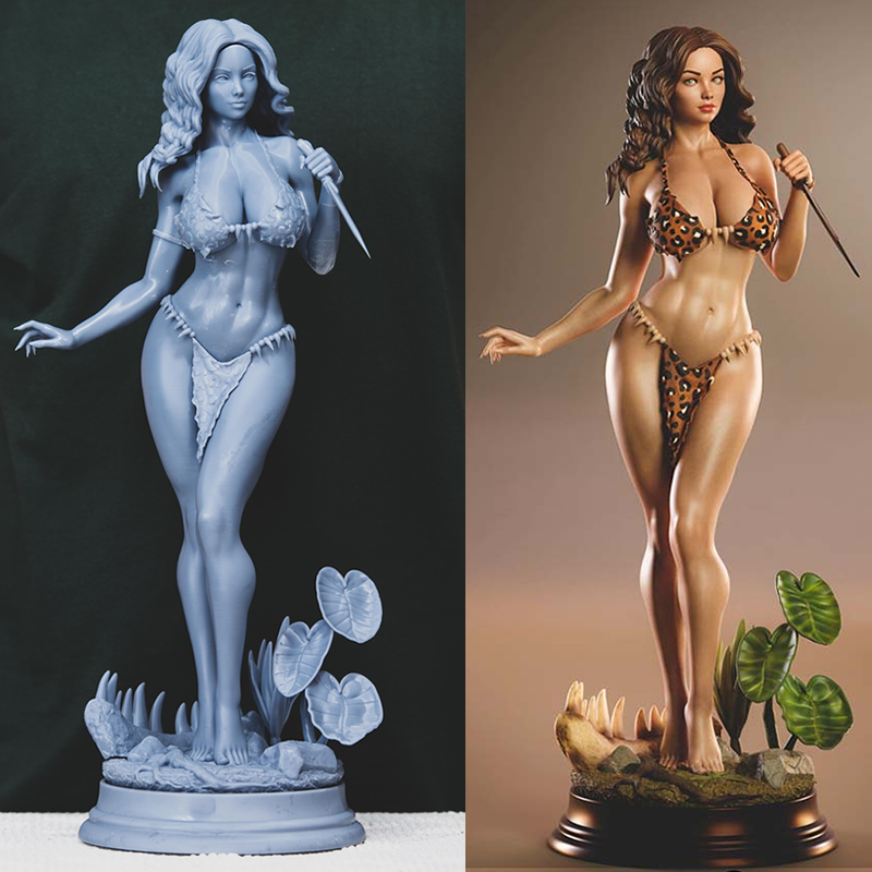 3D Printing Character - 3가지 스타일 Origi 캐릭터 6083 Cavewoman