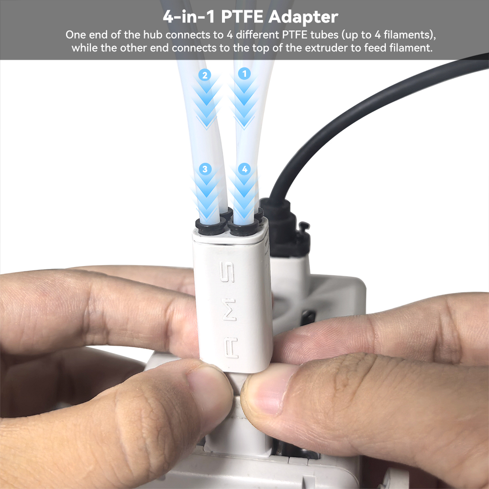 3D Printing Xyz - 업그레이드된 4-in-1 PTFE 어댑터, Bambu Lab