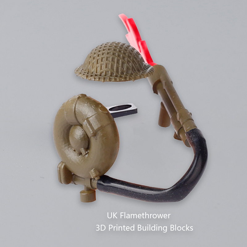 3D Printing Lego Bricks - MOC WW2 군사 영국 MK-II 화염
