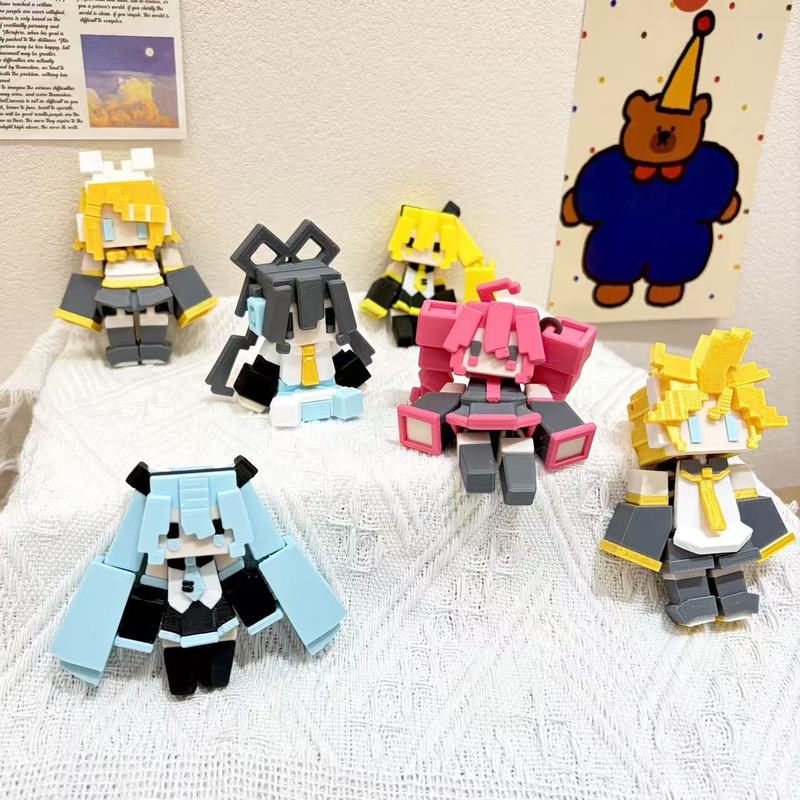 3D Printing Mockup - 애니메이션 하츠네 미쿠 3D 프린팅 키체인