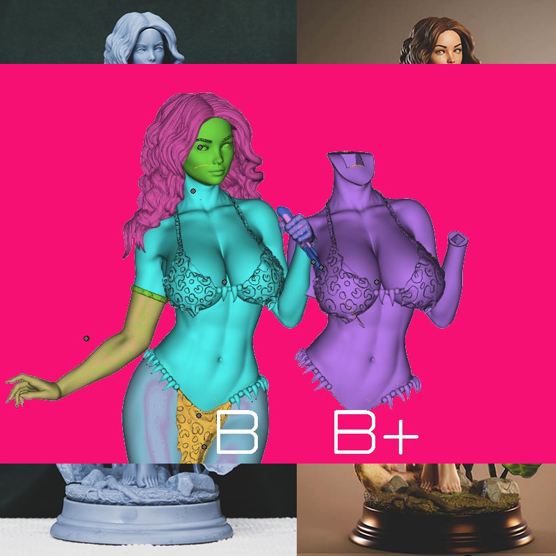 3가지 스타일 Origi 캐릭터 6083 Cavewom - 3D Printing Character 리뷰 및 가격