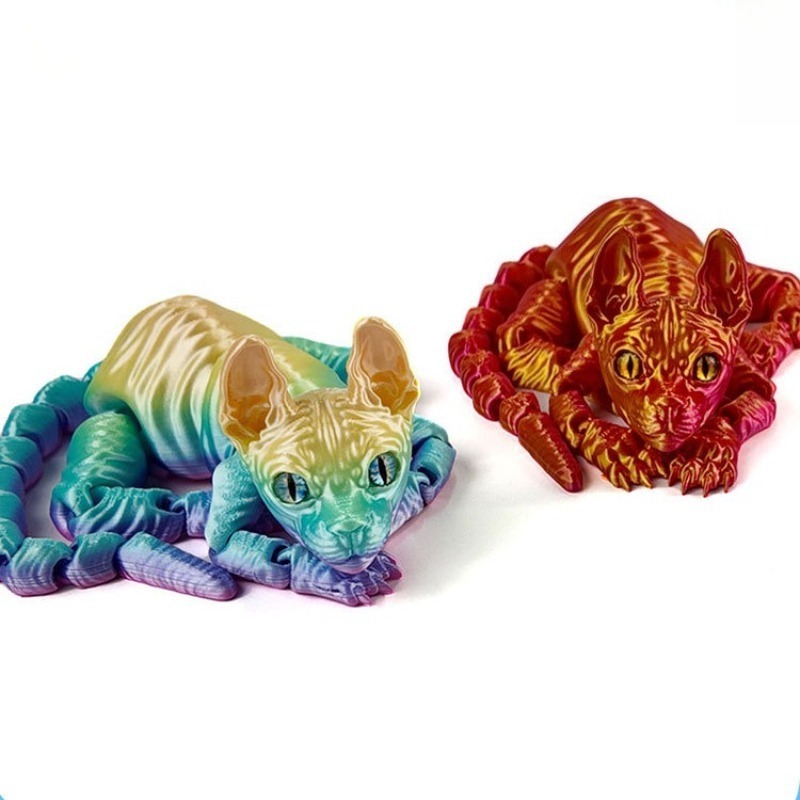 3D 프린팅된 스핑크스 고양이 동물 장난감, 사실적인  - 3D Printing Xmas 리뷰 및 가격